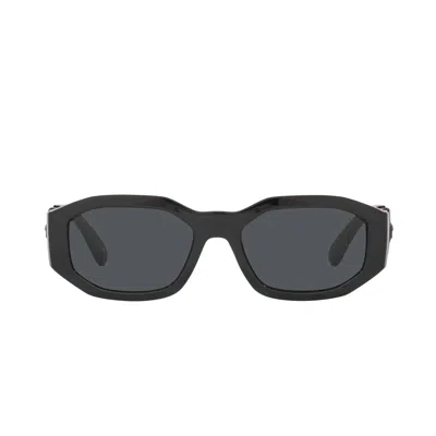 Versace Sunglasses Ve4361 536087 Biggie Black/dark Grey Unisex In White