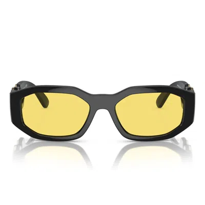 Versace Sunglasses Ve4361 Gb1/85 Biggie Black/yellow Unisex