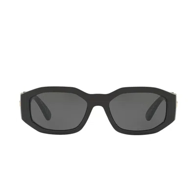 Versace Sunglasses Ve4361 Gb1/87 Biggie Black/dark Grey Unisex In Pattern