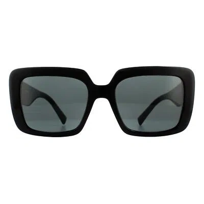 Pre-owned Versace Sunglasses Ve4384b Gb1/87 Black Gray