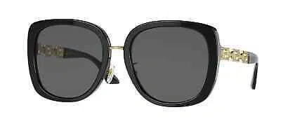 Pre-owned Versace Sunglasses Ve4407d Gb1/87 Black Grey Woman In Gray