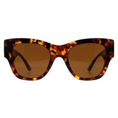 Pre-owned Versace Sunglasses Ve4415u 511963 Havana Dark Bronze In Brown
