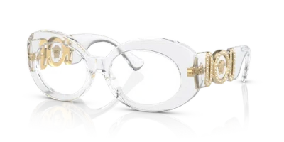 Pre-owned Versace Sunglasses Ve4426bu 1481w 54mm Crystal / Clear Lens