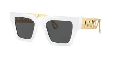 Pre-owned Versace Sunglasses Ve4431 40187 50mm White / Dark Grey Lens