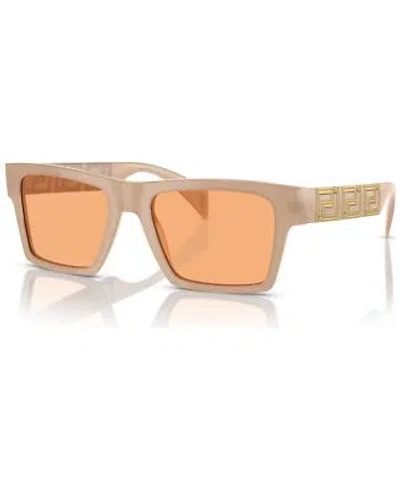 Pre-owned Versace Sunglasses Ve4445 541174 54mm Opal Beige / Dark Orange Lens