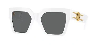 Pre-owned Versace Sunglasses Ve4458f 31487 54mm White / Dark Grey Lens In Gray