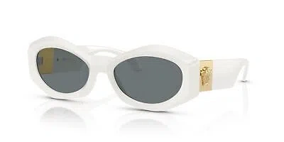 Pre-owned Versace Sunglasses Ve4466u 546280 54mm White / Dark Blue Lens