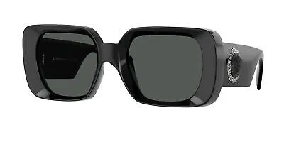 Pre-owned Versace Sunglasses Ve4473u Gb1/87 Black Grey Woman In Gray