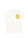 Versace Sun-print Buttoned T-shirt In White