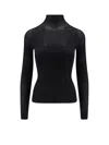 Versace Virgin Wool Turtleneck Sweater In Black