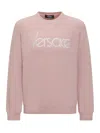 Versace Logo Embroidery Sweater In Dusty Rose