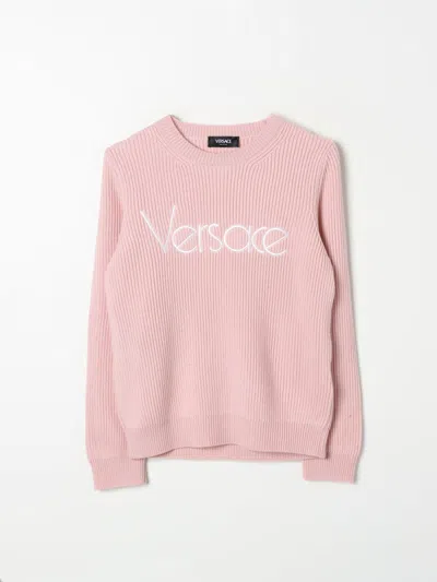 VERSACE SWEATER VERSACE KIDS COLOR PINK,F89154010