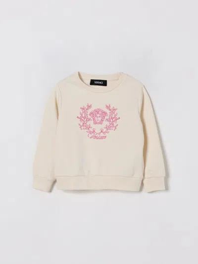 VERSACE SWEATER VERSACE KIDS COLOR YELLOW CREAM,H50527090
