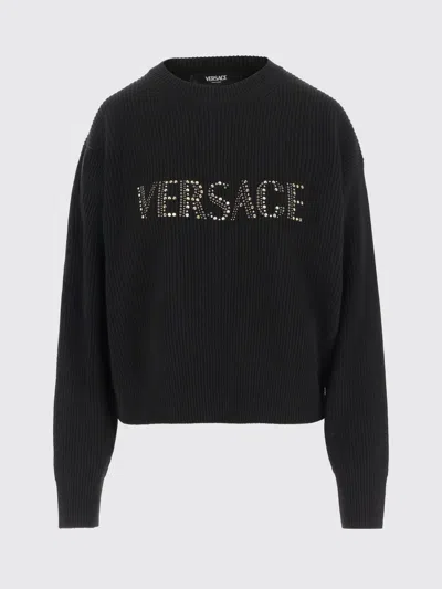 VERSACE SWEATER VERSACE WOMAN COLOR BLACK,H77521002