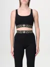 Versace Black Greca Border Bra In Schwarz
