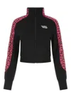 Versace Signature Greca Print Sports Jacket In Black