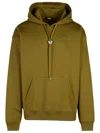 Versace Medusa Head Detailed Drawstring Hoodie In Green