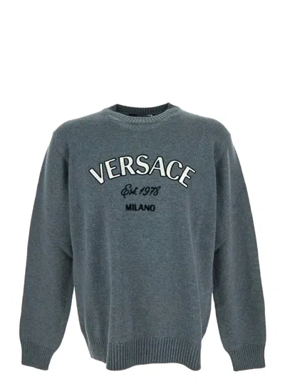 Versace Sweaters In Grey