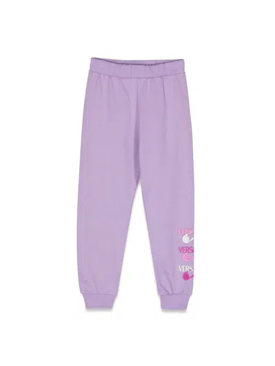 Versace Sweatpants Logo Pins In Purple