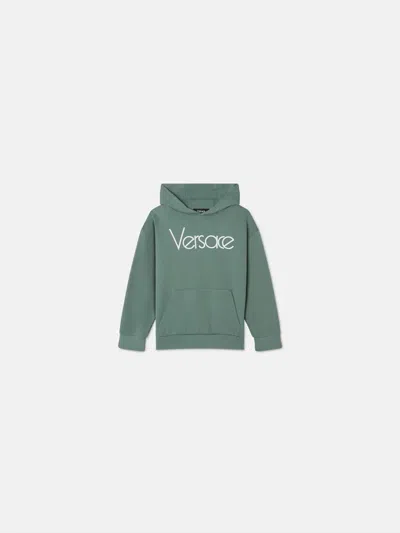 Versace Hoodie 1978 Re-edition Logo Kids In Green