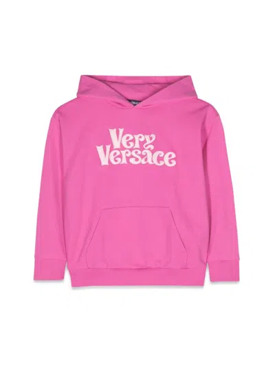 Versace Kids' Sweatshirt Fleece Very  Embroidery In Pink