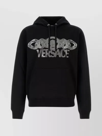 VERSACE SWEATSHIRT HOODED KANGAROO POCKET