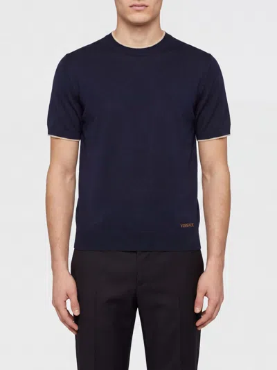Versace Sweatshirt Men In Blue