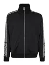 Versace Allover-pattern Cotton Track Jacket In Negro