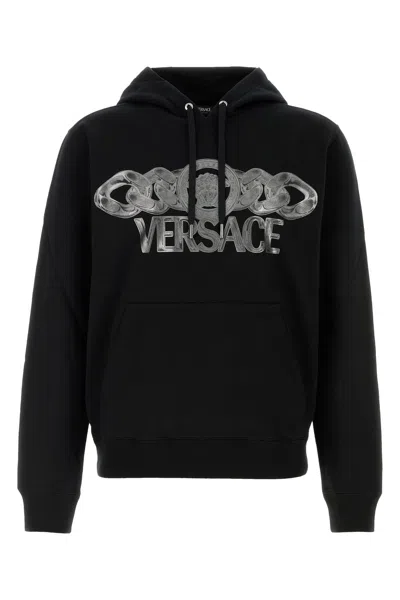 VERSACE VERSACE BLACK COTTON SWEATSHIRT