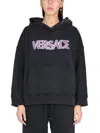 Versace Sweatshirt With Studs In Black