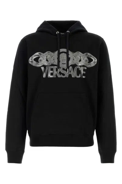 VERSACE VERSACE BLACK COTTON SWEATSHIRT