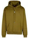 Versace Medusa Head Detailed Drawstring Hoodie In Green