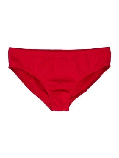 Pre-owned Versace Swim Briefs In Red