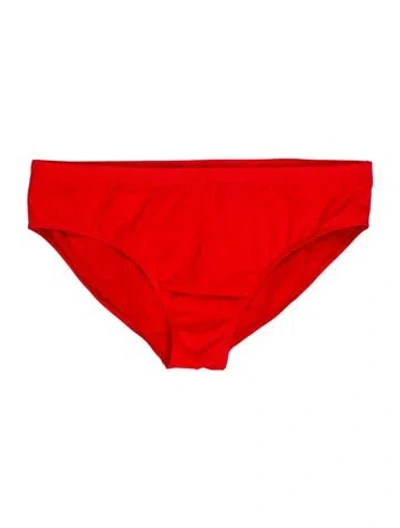Pre-owned Versace Swim Briefs In Red