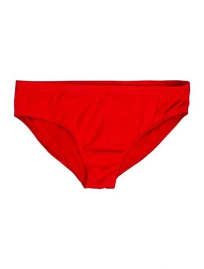Pre-owned Versace Swim Briefs In Red
