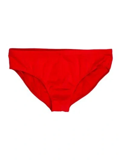 Pre-owned Versace Swim Briefs In Red
