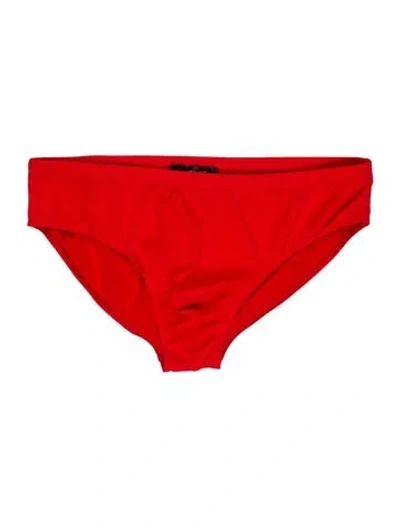 Pre-owned Versace Swim Briefs In Red