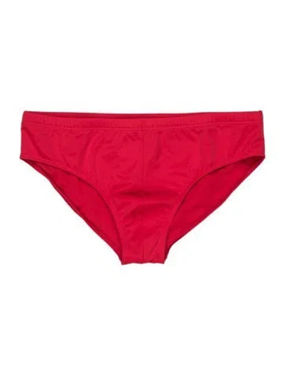 Pre-owned Versace Swim Briefs In Red
