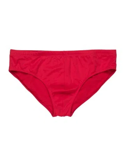 Pre-owned Versace Swim Briefs In Red