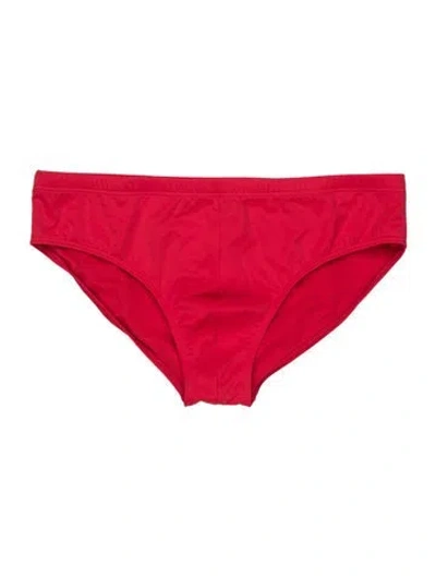Pre-owned Versace Swim Briefs In Red