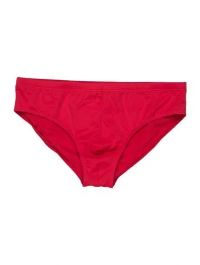 Pre-owned Versace Swim Briefs In Red
