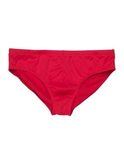 Pre-owned Versace Swim Briefs In Red