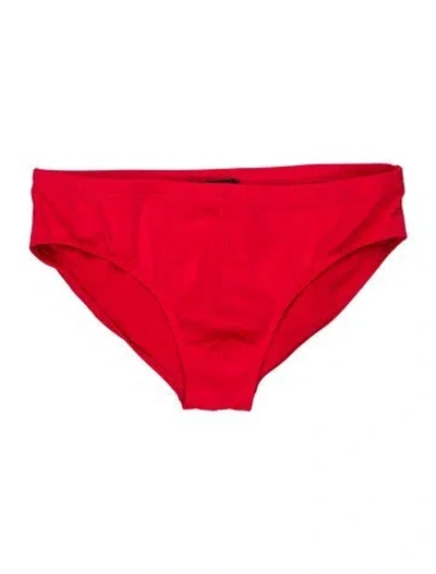 Pre-owned Versace Swim Briefs In Red