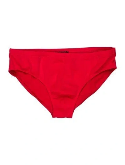 Pre-owned Versace Swim Briefs In Red