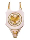 Versace Heritage Print One-piece Swimsuit In Pink