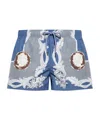 Versace Barocco-print Swim Shorts In Multi