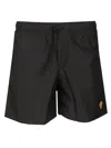 Versace Black Swim Shorts With Elastic Drawstring Waist And Medusa Embroidery On The Front In Tech Fabric Ma In Black