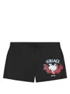 VERSACE VERSACE SWIM SHORTS WITH FRONT PRINT AND LOGO