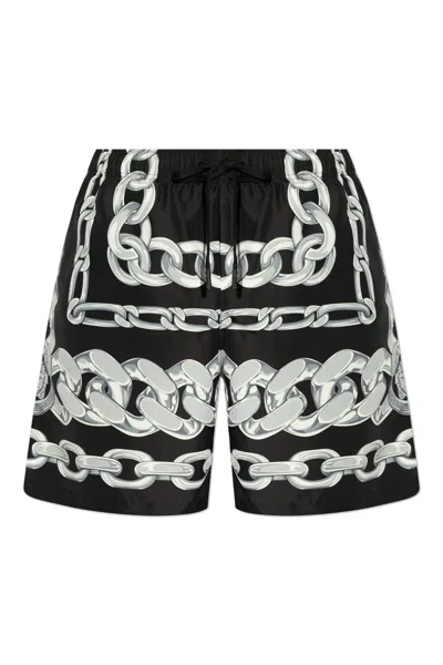 VERSACE VERSACE SWIM SHORTS WITH MEDUSA CHAINS PRINT