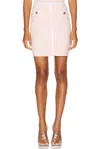 Versace Patterned-jacquard Mini Skirt In Dusty Rose